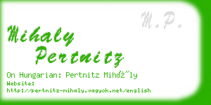 mihaly pertnitz business card